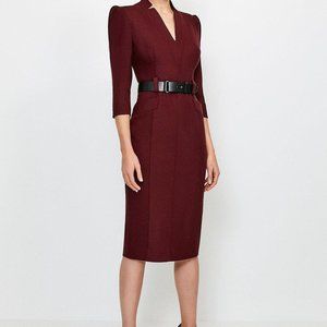 NWT - Karen Millen - Forever Dress - Rust - US 12